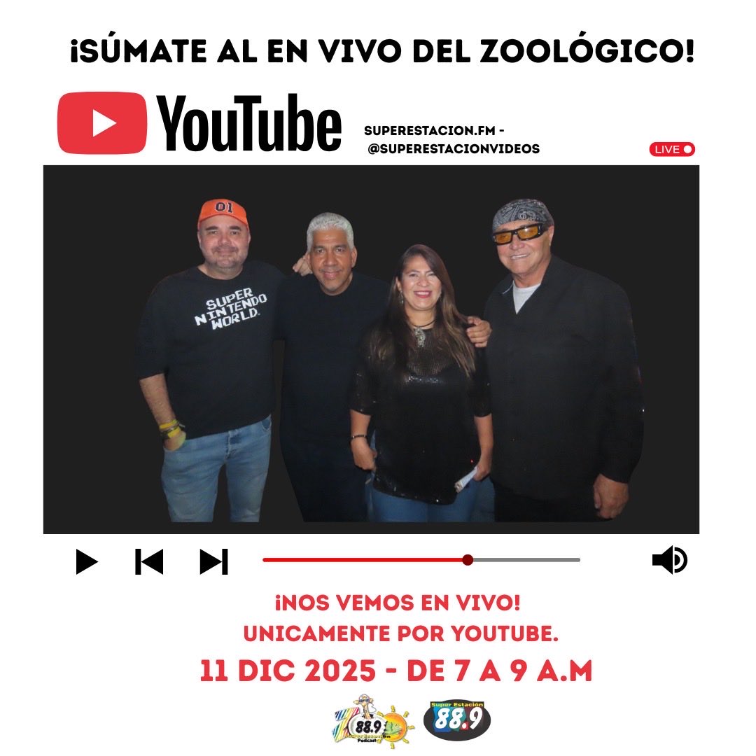 #ATENCION Mañana el zoo va solo por YouTube mientras seguimos afinando todo para el próximo año.
En vivo de 7 a 9 a.m. con Capi, Marocco, Deysa y Fernando.
Últimos dos días del año!
Súmate en @superestacionvideos.