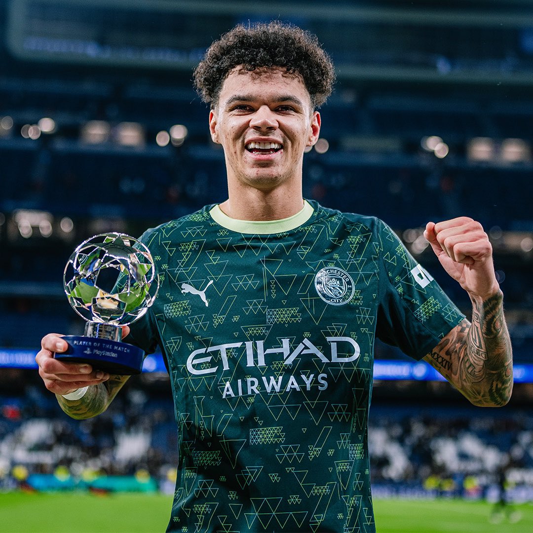mcfc_lads's tweet photo. A goal and a MOTM performance at the home of the 15 time #UCL winners… 😮‍💨

Nico O’Reilly is special. ✨ https://t.co/IucOQ3kO8F