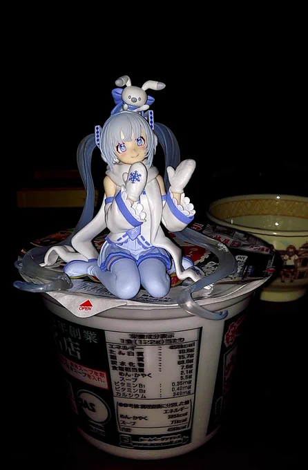 積雪はうっすら5センチ未満。 スノーダンプを、押しながらただ歩くだけでオシマイの、散歩のような雪かき。 負荷は軽いけど、結局2kmくらいは歩くんだよな。 とは言え、朝飯にカップ麺はカロリーオーバーか。(温かいものが食べたいんだよ) ……で、降雪はこれから午後にかけてが本番。