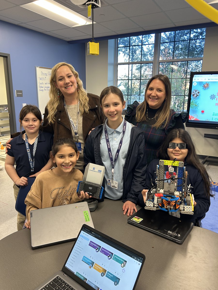 Rebecca14664805's tweet photo. @RosemontSchools Rock the Robotics Competition!๐ Our girls team: Judges Award, Boys Team: 3rd Place Teamwork Award! Couldn't be a prouder coach! #Librarianstransform @DISD_Libraries @DallasisdSTEM @CharissaGovan @benfordisd https://t.co/iDrGzQ5Qi0