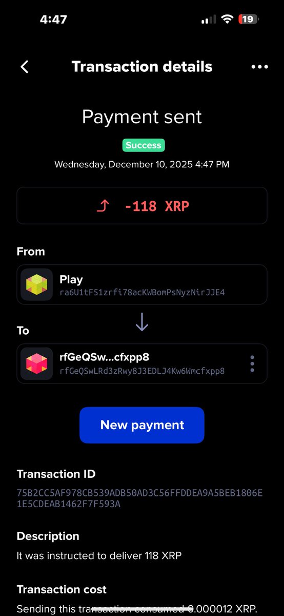 118 XRP SENT OVER TO <a href="/SrInversionist1/">James</a> let’s keep minting to help with more!!! 

75B2CC5AF978CB539ADB50AD3C56FFDDEA9A5BEB1806E1E5CDEAB1462F7F593A