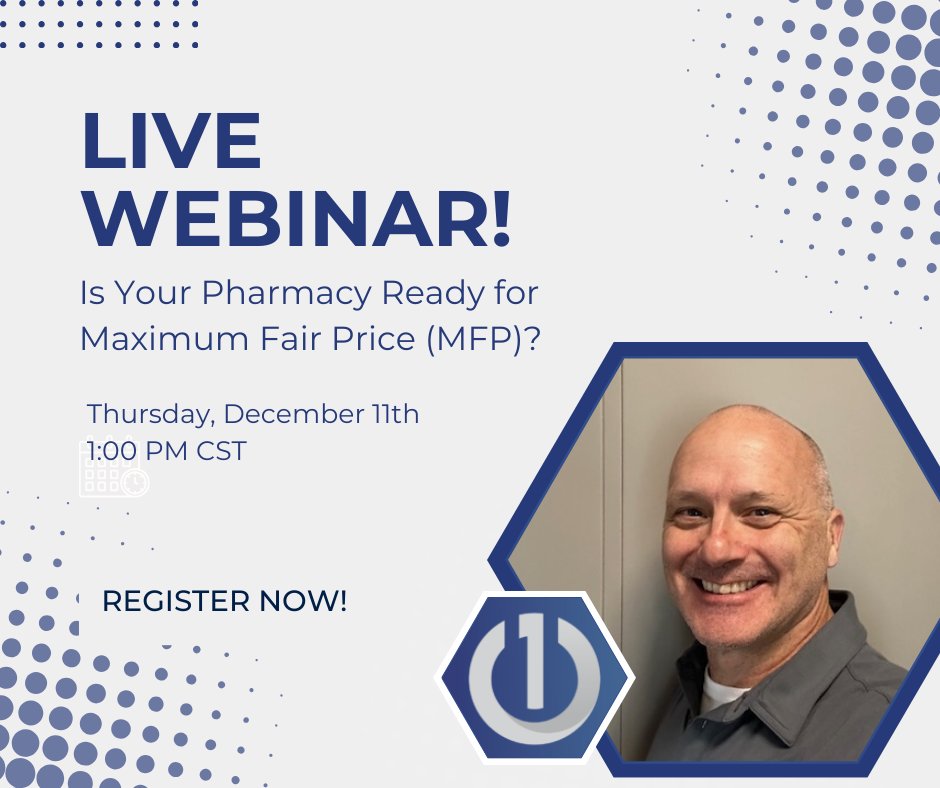 LibertySoftware's tweet image. Tomorrow, join pharmacist Martin Dennis at 1 pm CST for a webinar on what MFP is, which drugs are affected, and how it may impact your margins, reconciliation, and cash flow. Register today to join us live: hubs.ly/Q03XM8hW0