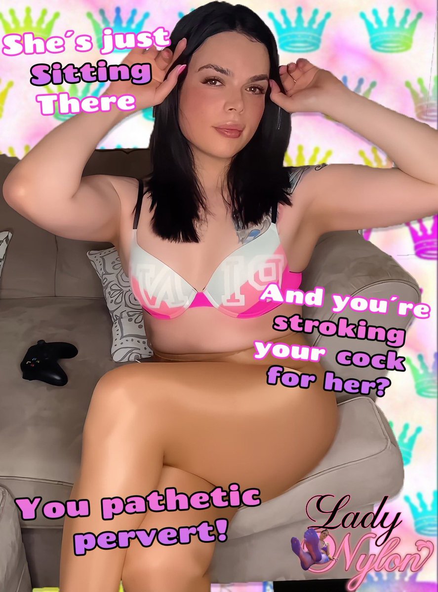Just admit it pathetic looser a girl in pantyhose makes you weak. Keep jerking off to nylons. 🤭 #sissycaptions #goon #goonboi #gooning #gooningcaptions #pantyhose #nylons #makemegay #gayfornylons