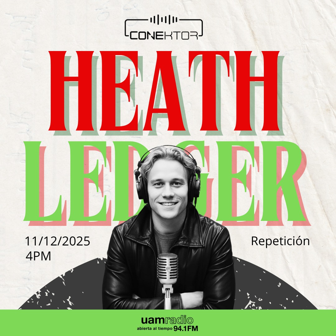 📻Hoy en Conektor revivimos este programa especial donde recordamos al talentoso, intenso y profundamente humano, Heath Ledger, el cual, dejó una huella imposible de borrar🎼🎶
Conekta con nosotros de 4 a 5 de la tarde por el 94.1 FM o en uamradio.uam.mx