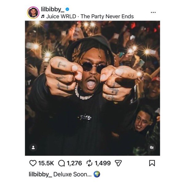 wrld_mag's tweet photo. 🚨 UN DELUXE DE "THE PARTY NEVER ENDS" de JUICE WRLD SORTIRA PROCHAINEMENT !! 

"DELUXE SOON" 🌍 https://t.co/J3KOQsZnbv