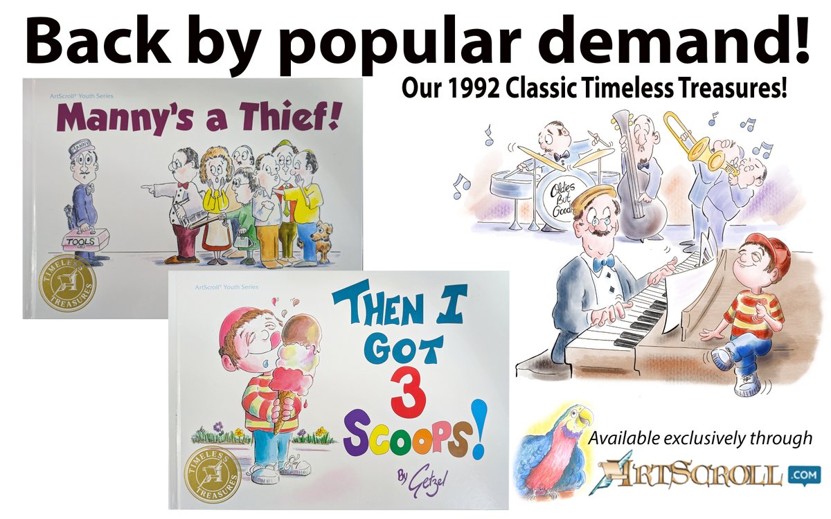 Artscroll's Timeless Treasure series rereleased our two books in Sept 2025!