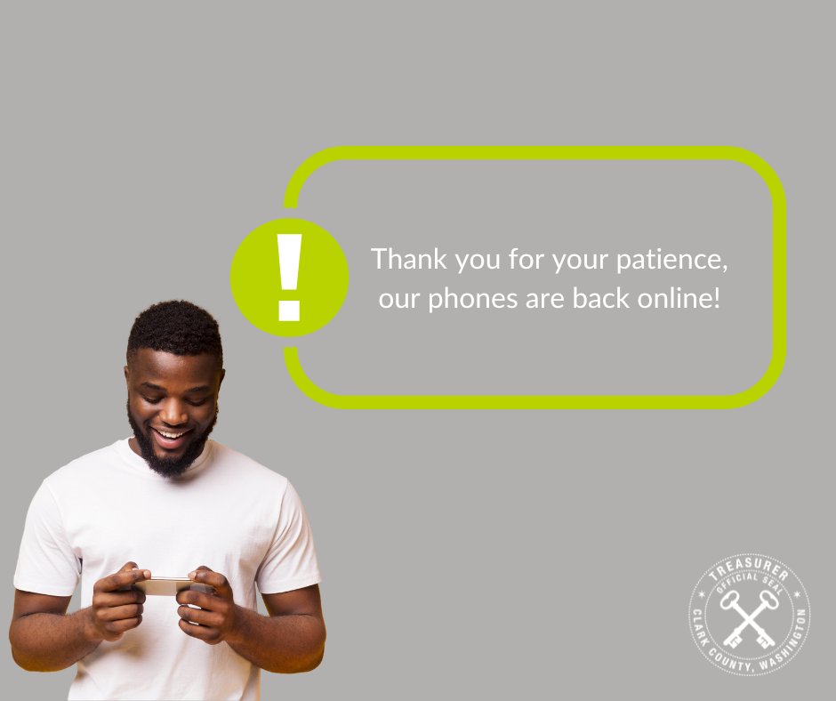 Our phones are back online. Thank you for your patience while our IT team worked to resolve the issue.