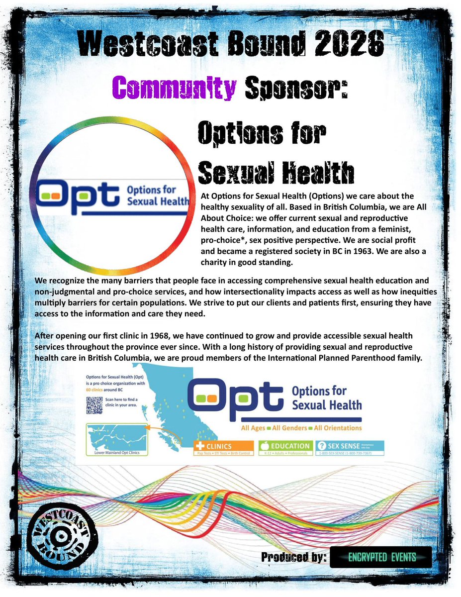 First up in our lineup of sponsors we are featuring Community Sponsor Options for sexual health  optionsforsexualhealth.org   #wcbound #encryptedevents