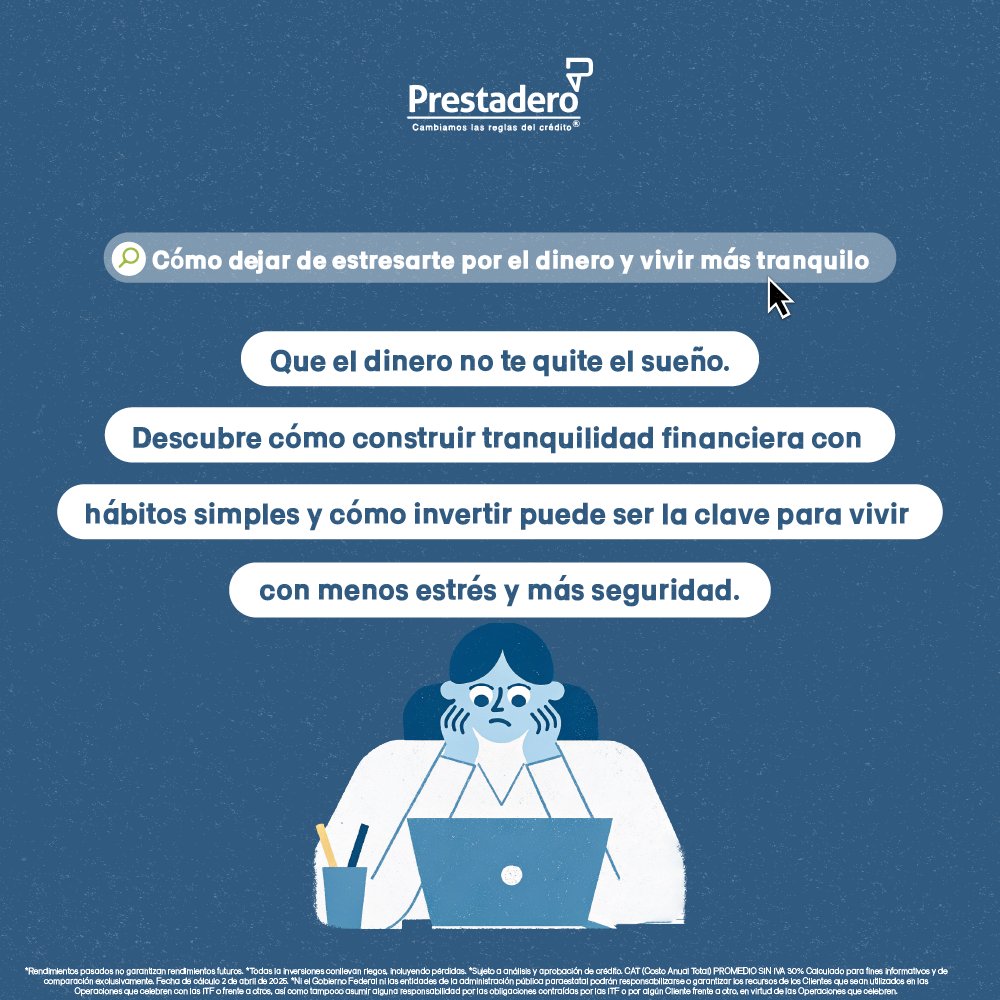 Descubre cómo construir tranquilidad financiera con hábitos simples y cómo invertir puede ser la clave para vivir con menos estrés y más seguridad💰👌🏼 Lee más en: blog.prestadero.com/como-dejar-de-…