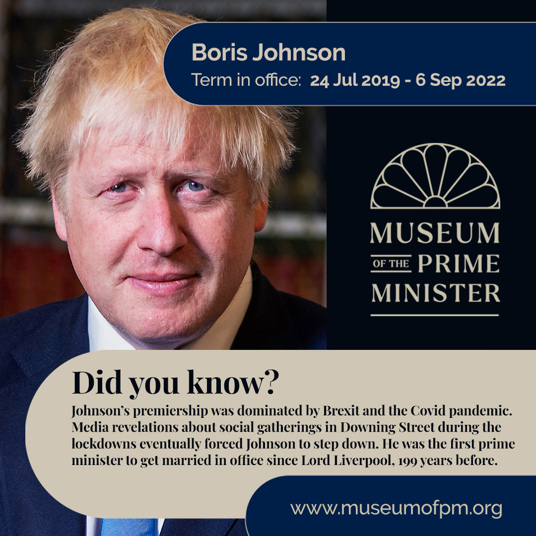 #DidYouKnow Johnson’s premiership was dominated by Brexit and the Covid pandemic... He was the first prime minister to get married in office since Lord Liverpool, 199 years before. 

Learn more - ow.ly/RUyk50XxFsC