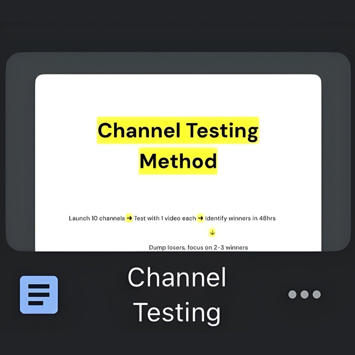 saimagnate's tweet image. Leaking my method that guarantees at least one of your channels gets viral at launch

Only sending it out for the next 72 hours  

Rt and comment “channel” to get it, must be following