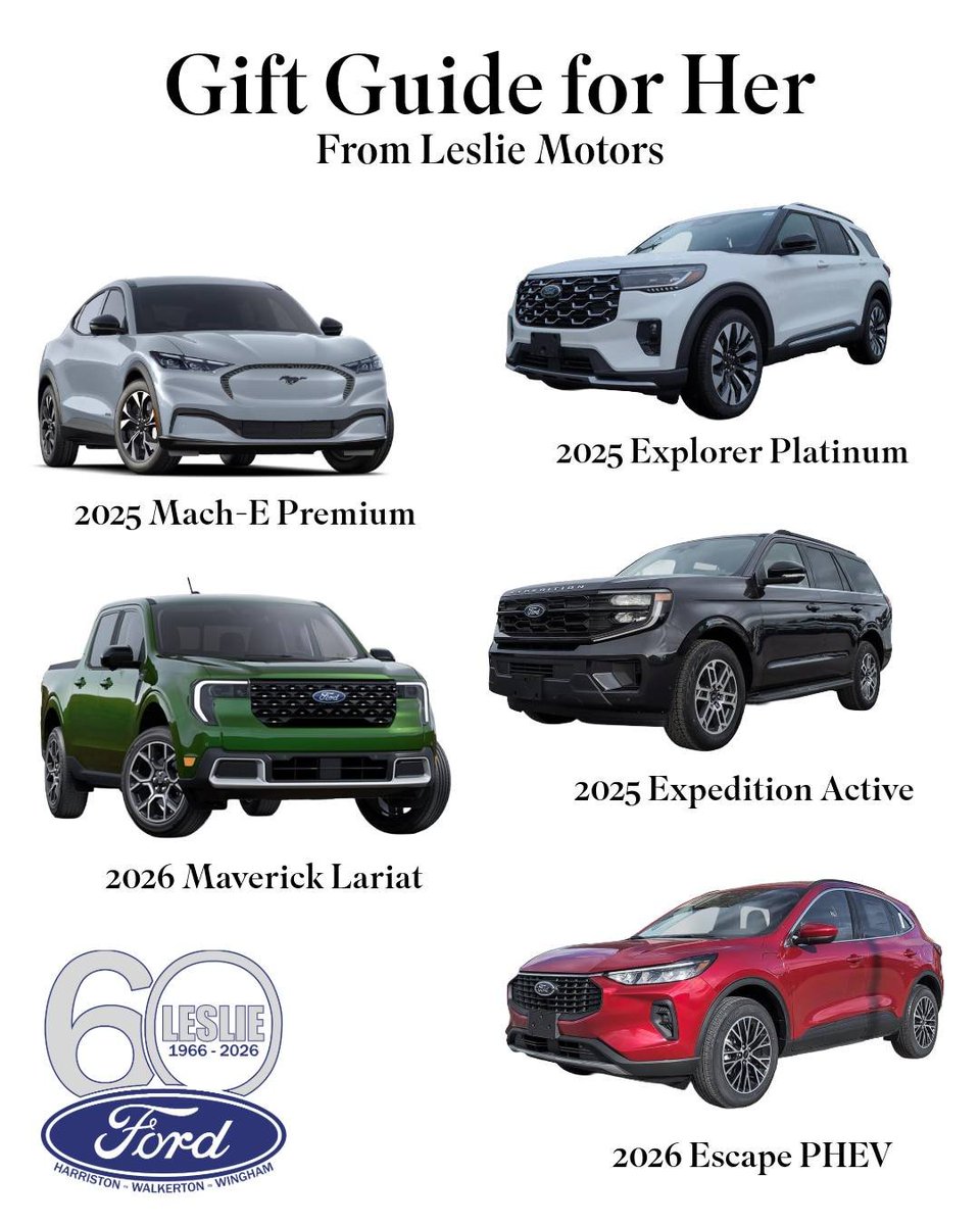 Christmas is somehow only 15 days away…
Still don’t know what to get them? Same.
So we made a gift guide that absolutely will not disappoint.  
#lesliemotors #giftgivingmadeeasy #fordcanada #christmas
