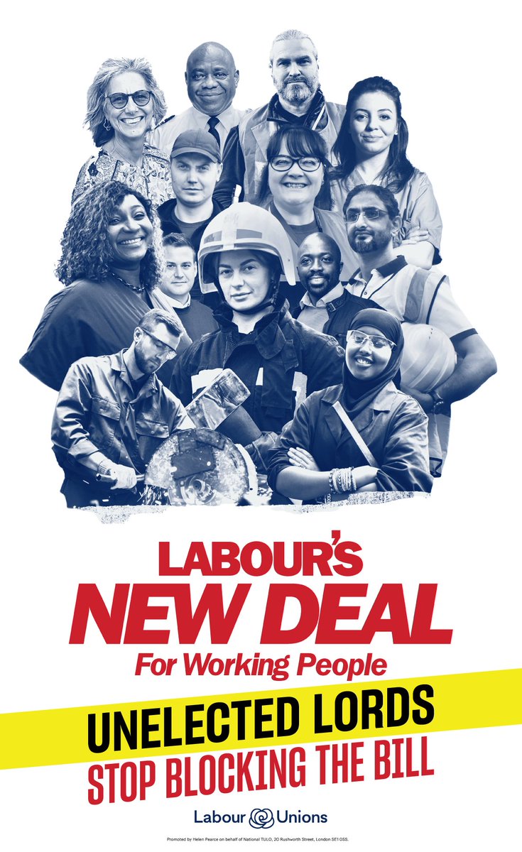 Working people voted for stronger rights.
Unelected Lords must stop blocking it.
✍️Add your name: labourunions.org.uk/stoptheblock