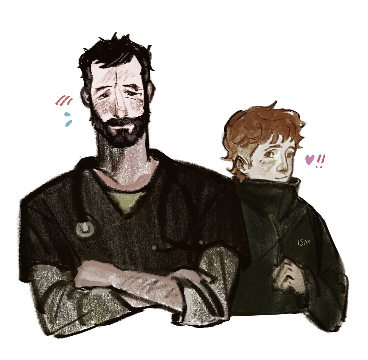 hucklerobbyism's tweet image. quick s2 sweater stealing doodle for the soul #hucklerobby thank you salmon for hosting the collab!