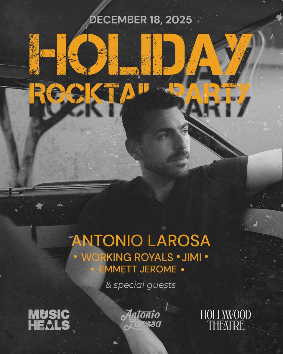 jturnerentgroup's tweet image. Antonio Larosa will  be sharing the stage with some of Vancouver’s best at the Holiday Rocktail Party on Dec 18 at the Hollywood Theatre Vancouver Canada for a benefit event supporting @MusicHeals 

Tix and info here bit.ly/4pss26J

ANTONIO LAROSA
bit.ly/495rXQI