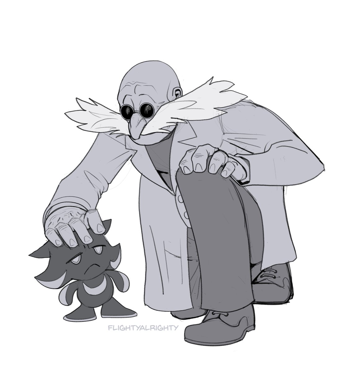 A sketch commission for @Freshermold over on Tumblr! It's Gerald Robotnik!