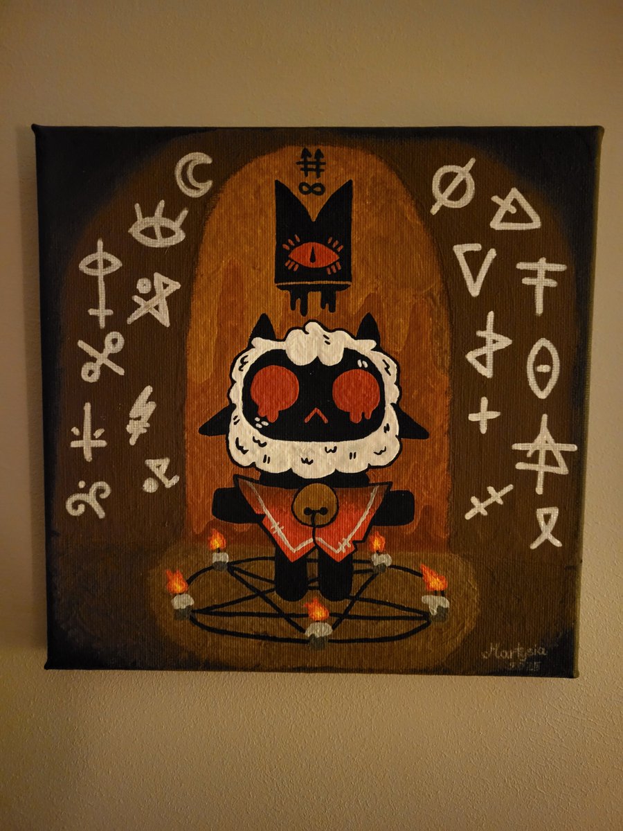 Oh my gosh! My friend gave me this painting as a gift!
She painted it herself!
It's gorgeous!!!! ❤️🐑❤️

#CultoftheLamb