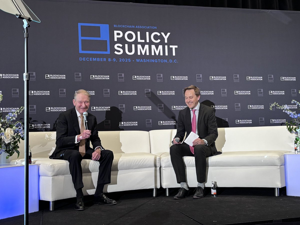 Great speaking with @SECPaulSAtkins at @BlockchainAssn policy summit yesterday.
Couldn't be more clear that he recogniz