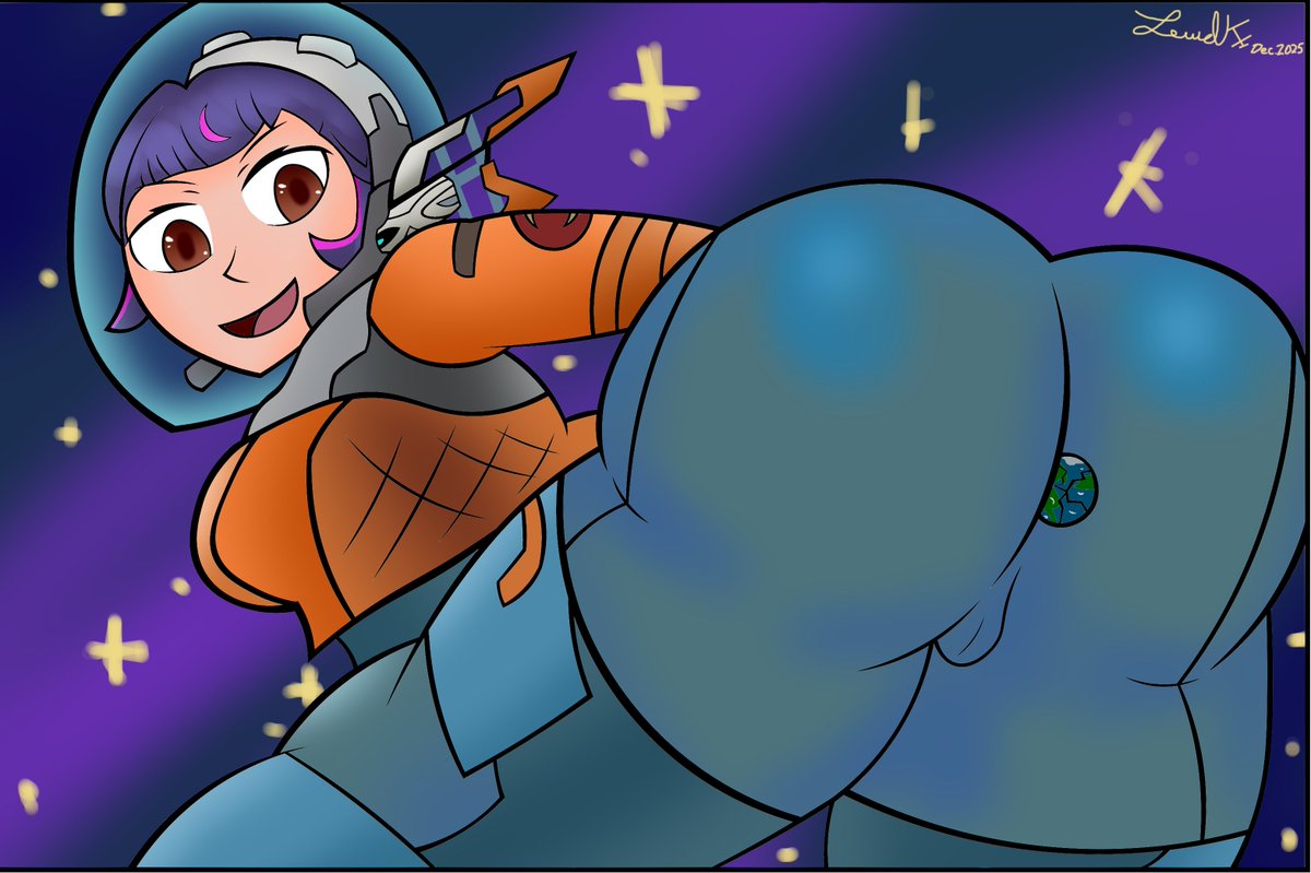LewdieEternal's tweet photo. "Cheeky Orbit"
C0mm for @MiteButler 

Uh oh, seems like Juno grew absurdly large thanks to her recent buffs, and now she's going to show the whole world how much stronger she's got!

#giantess #sizetwitter https://t.co/vGqG41NkQo