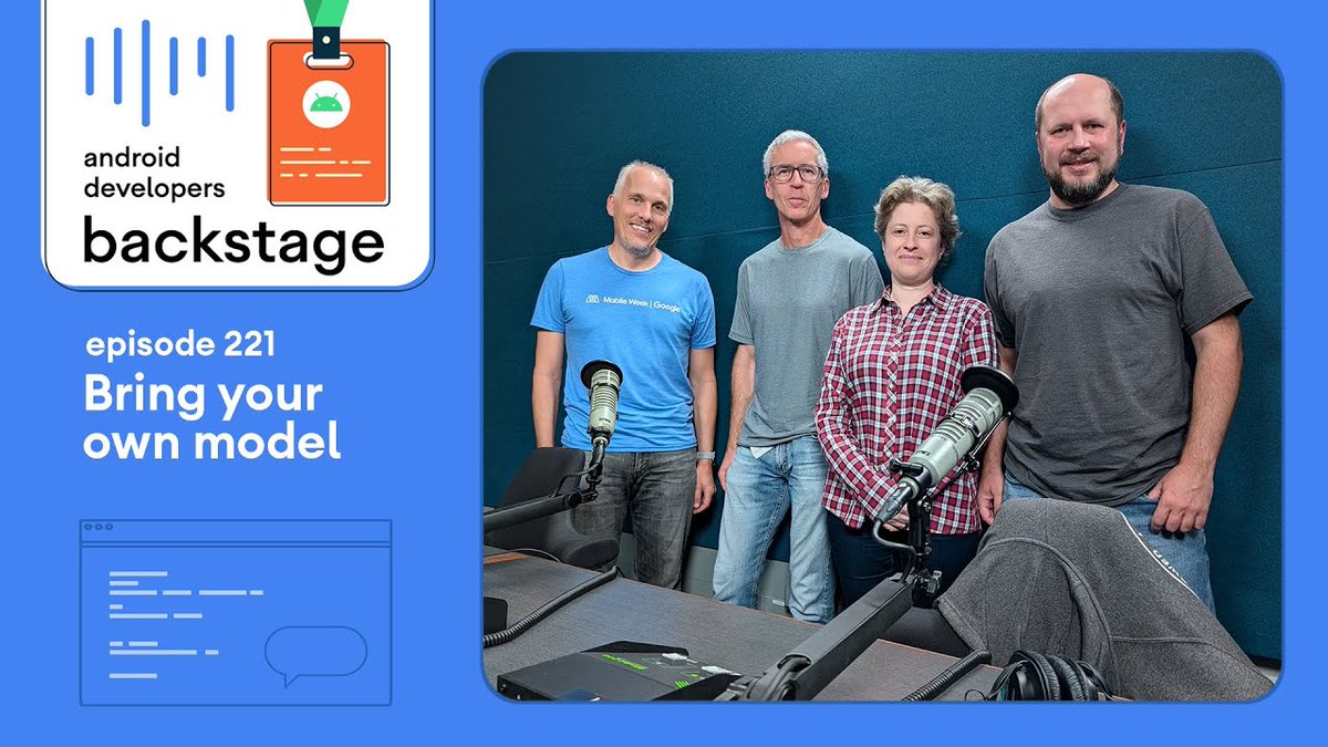 AndroidDev's tweet image. Learn about the new &quot;Bring Your Own Model&quot; feature in Android Studio in the new episode of Android Developers Backstage → goo.gle/4a805wg

BYOM allows using other models than Gemini for agent mode, including models from Anthropic,  OpenAI, and more — we also discuss…