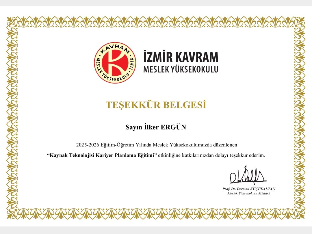 Bugün İzmir Kavram Meslek Yüksekokulu, Kaynak Teknolojisi bölümü öğrencileri ile tecrübe paylaşımında bulundum. 

<a href="/ikmyo/">İzmir Konak Meslek Yüksekokulu</a>

#kaynak #teknoloji #meslek #seminer #sunum #paylaşım #kavrammeslekyüksekokulu