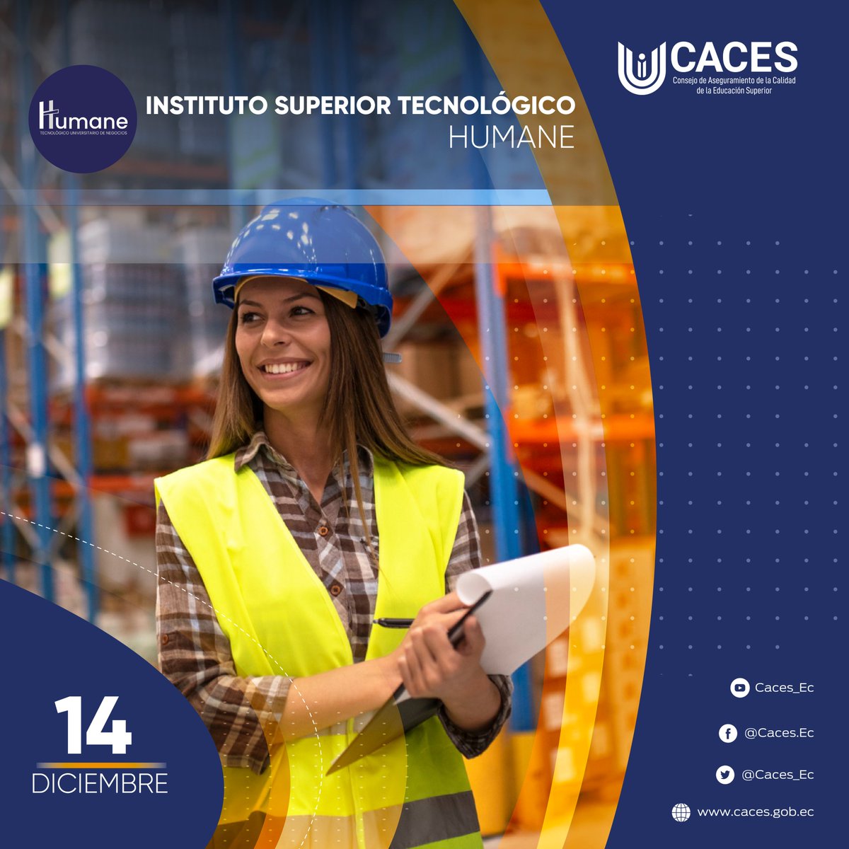 Caces_Ec's tweet photo. 🔔Saludamos al  Instituto Superior Tecnológico "Humane" @HumaneNegocios en su aniversario de vida institucional.
Auguramos que sigan cultivando más éxitos en su formación académica en beneficio de nuestro país. https://t.co/9GihrbdtjY