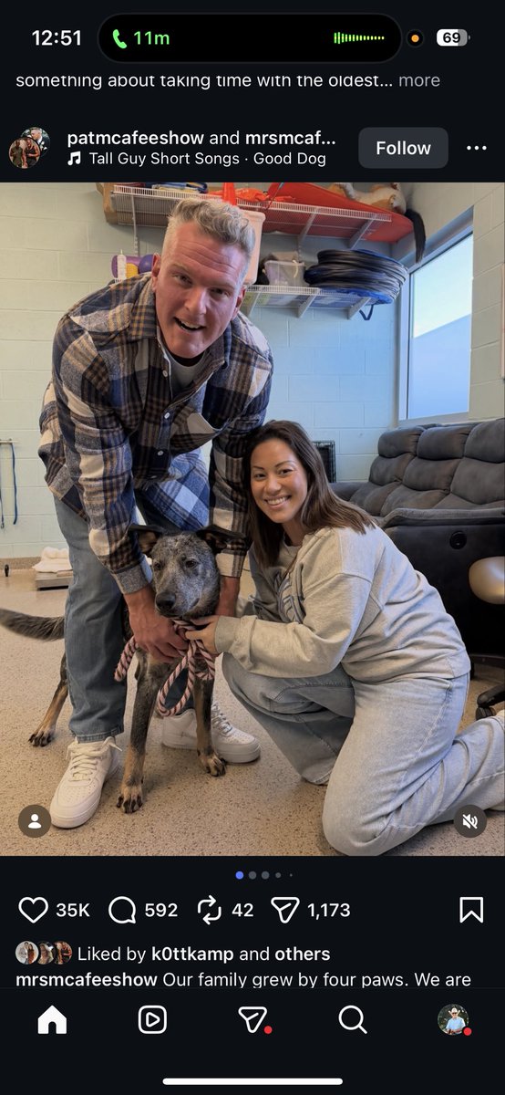 CoxRyon's tweet photo. I knew @PatMcAfeeShow my my kinda dude. Heelers are the deal kinda dog! https://t.co/RLMGvurTIn