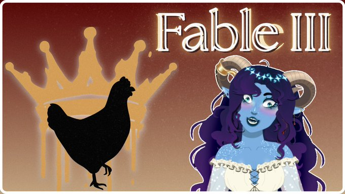 EvnaTheRotten's tweet photo. Going live with Fable III  
Today, I'm Rambling and Ranting (Calmly) 
If you want some background noise, come and lurk if you want.  

https://t.co/d0ZorxYhJf 

#fable #envtuber #rpg https://t.co/guPBG8WJmQ