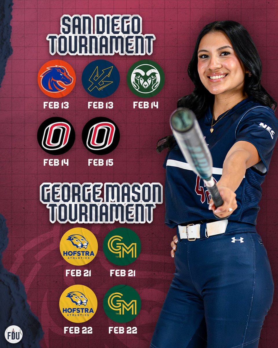 FDUKnightsSB's tweet image. the 2026 schedule is HERE‼️

#uKNIGHTED | @necsoftball