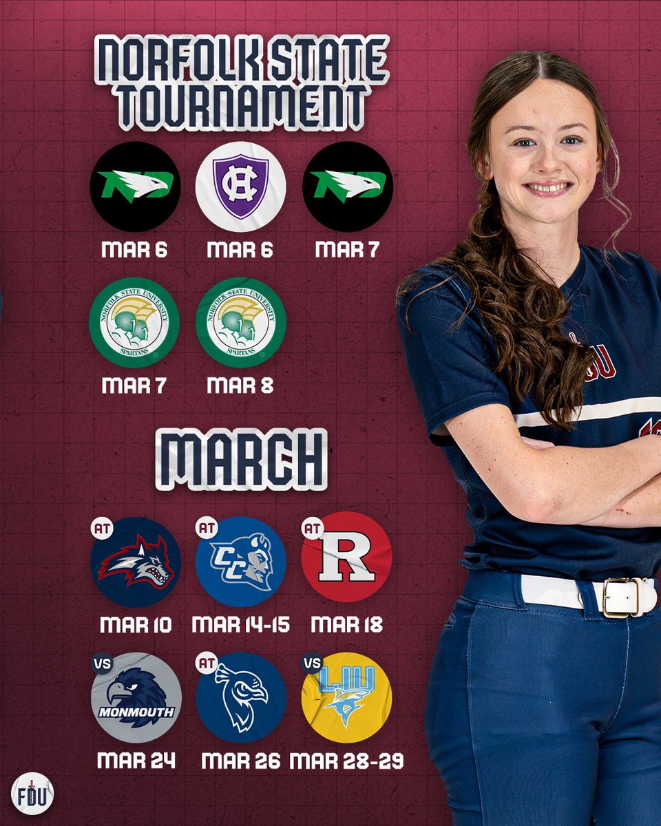 FDUKnightsSB's tweet image. the 2026 schedule is HERE‼️

#uKNIGHTED | @necsoftball