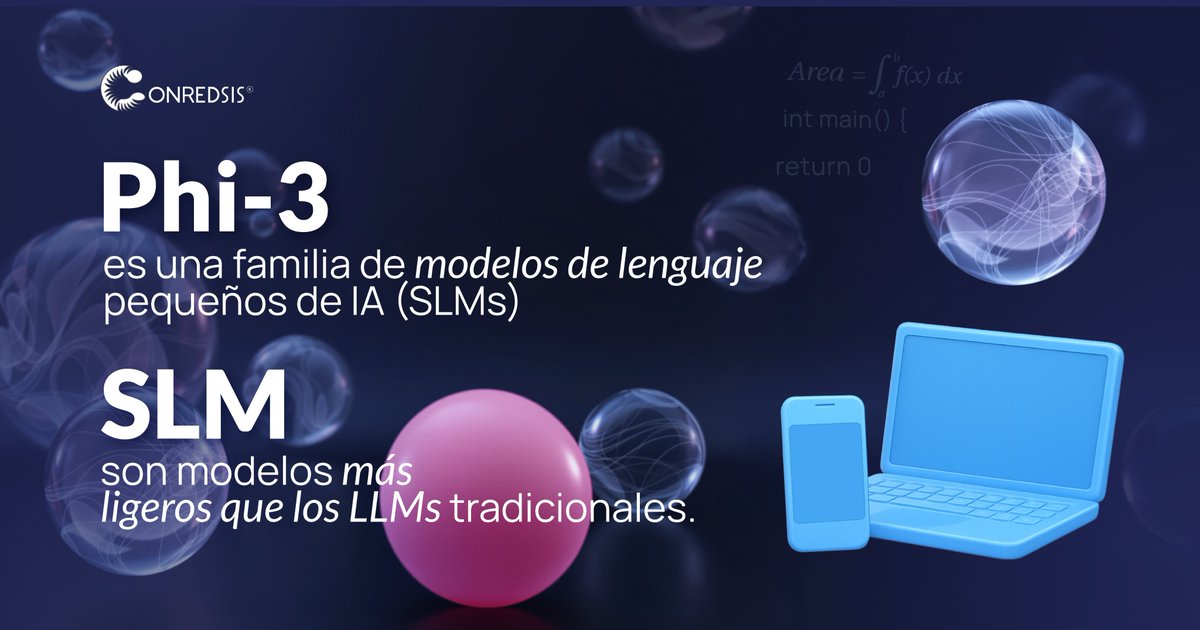 conredsis's tweet image. #ServiciosConredsis | Microsoft presenta su nueva familia de Small Language Models (SLMs): modelos IA compactos que ofrecen alto rendimiento con bajo costo computacional.

Phi‑3 funciona en PCs, laptops y móviles, sin necesidad de infraestructura pesada. 

#phi3 #slm #ia
