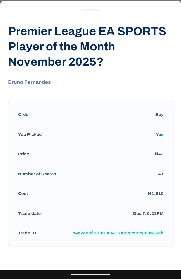 When are they announcing premier League player of the month now make I chop my 5k abeg 😭🙏🏽