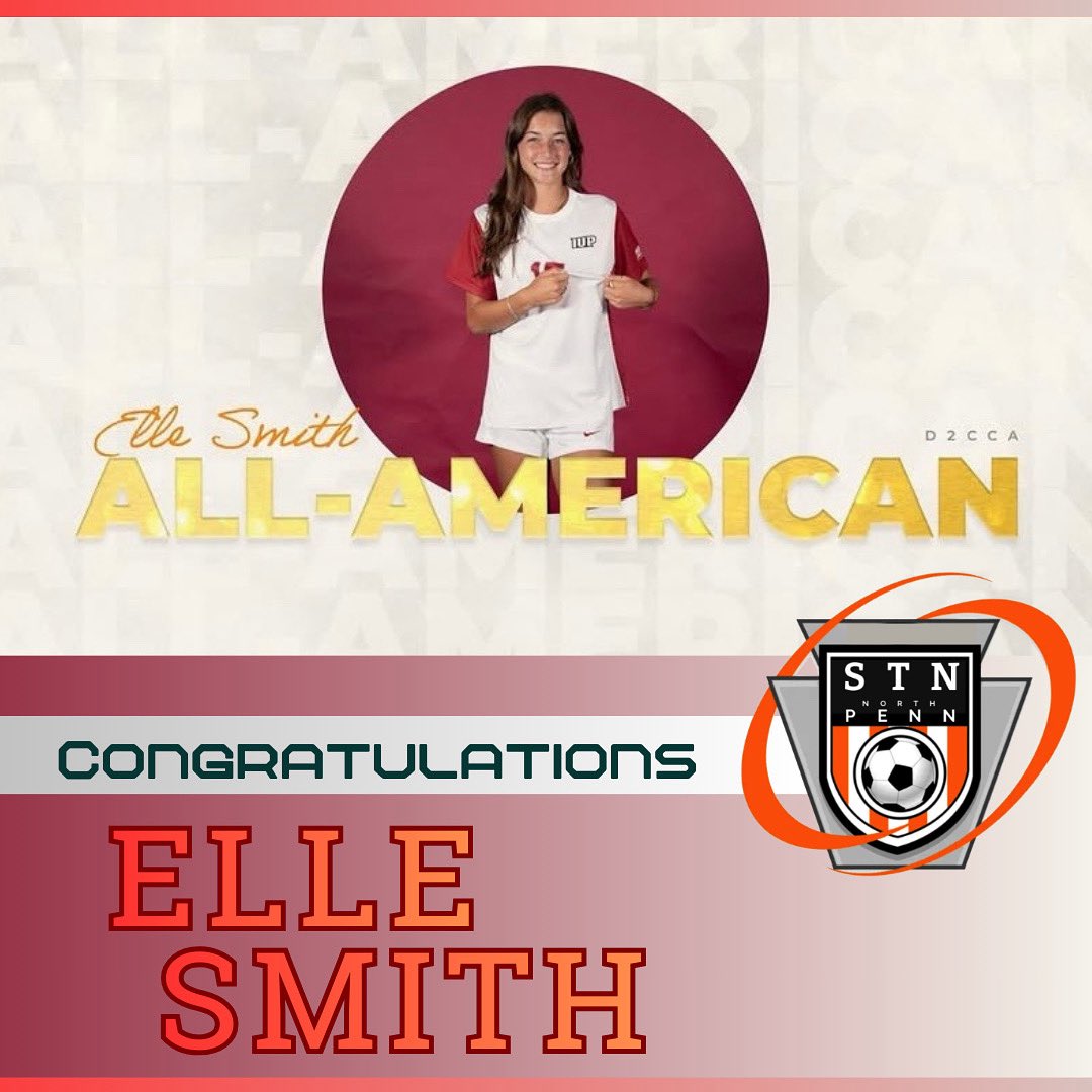 🚨All-American Alert🚨 Congratulations to former STN standout and current IUP women’s soccer star Elle Smith on being named a Division II All-American. She becomes the second All-American in STN club history. Outstanding achievement! 🧡💙 #stnnorthpenn #iupathletics #AllAmerican
