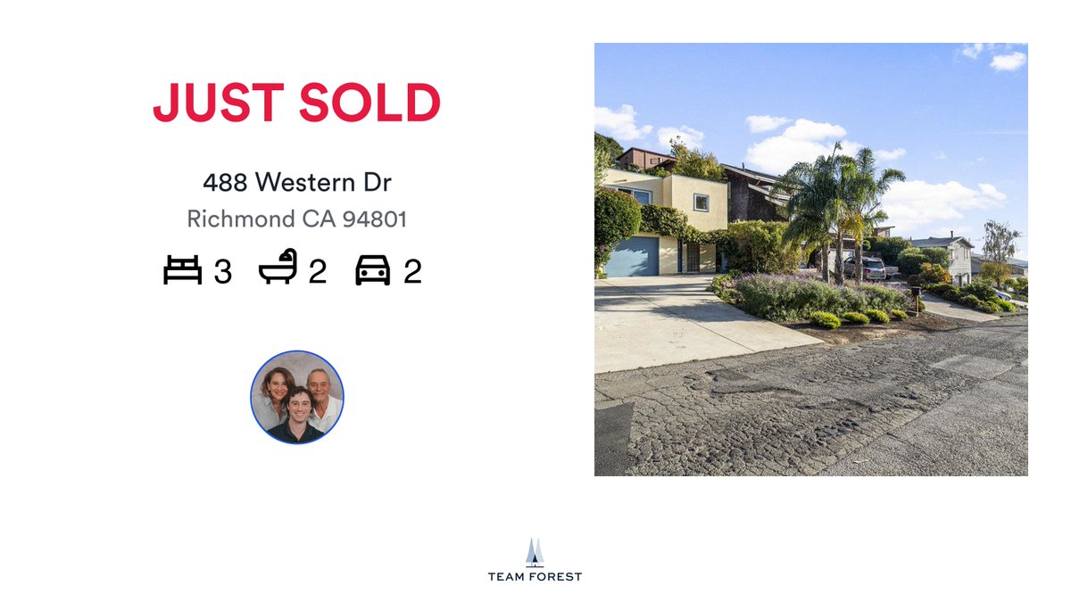 🛌 3 🛀 2 🚘 2
📍 488 Western Dr, Richmond, CA, 94801

Another property closed and we are absolutely thrilled for our clients! This one Just Sold on RateMyAgent.
CAR 01234464
rma.reviews/615qz0c6xgmd

...
#ratemyagent #realestate #Red_Oak_Realty