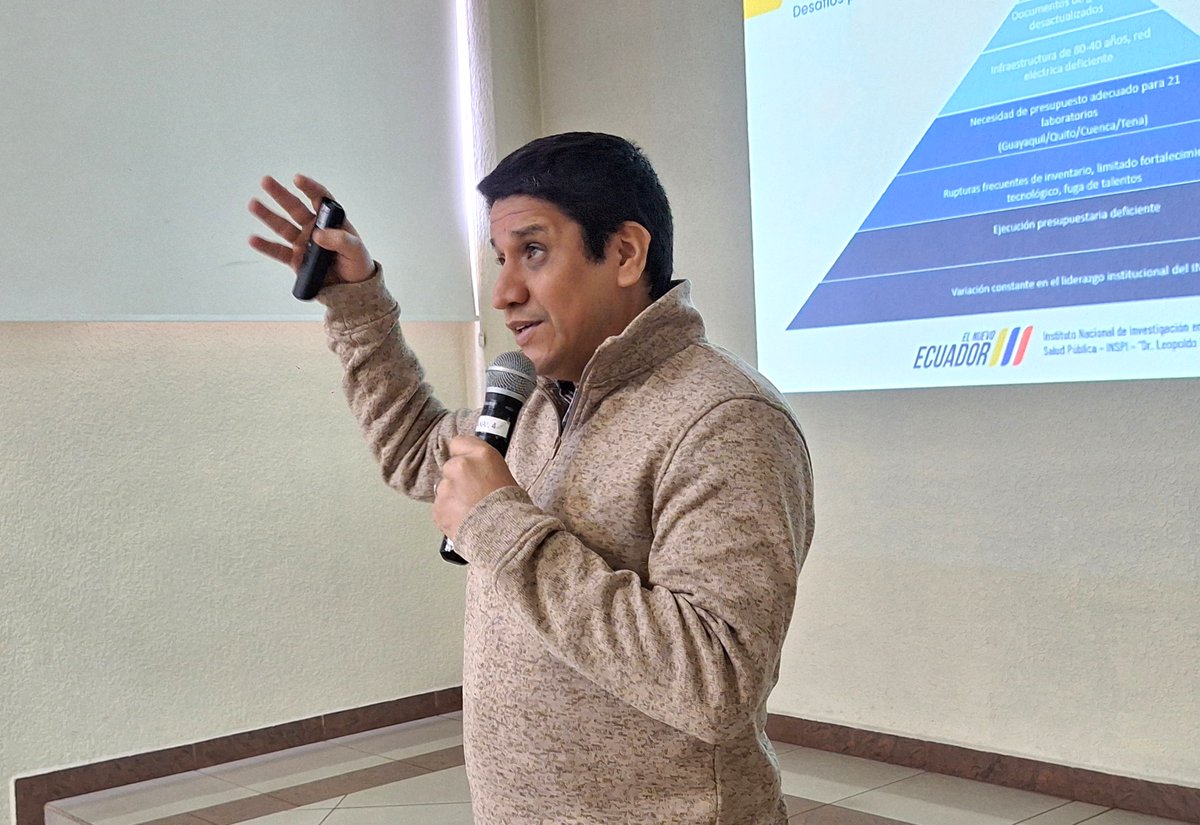 INSPI_ECUADOR's tweet image. Hoy, el Director Ejecutivo del INSPI, PhD. Leandro Patiño, compartió con el equipo de la Coordinación Zonal 9 un balance sobre los principales avances alcanzados, los desafíos actuales y las metas estratégicas que guiarán el trabajo institucional en los próximos meses 📊

Esta…