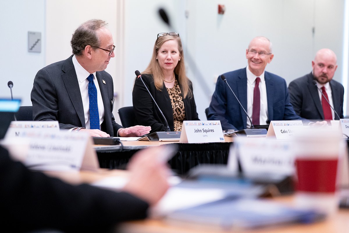 uspto's tweet photo. This week, the USPTO welcomed our IP attachés to headquarters for updates about their work to strengthen global IP rights and help U.S. companies succeed internationally. Check out Director John Squires' remarks: https://t.co/bzvj9rr5Vp https://t.co/RClUQvML6a