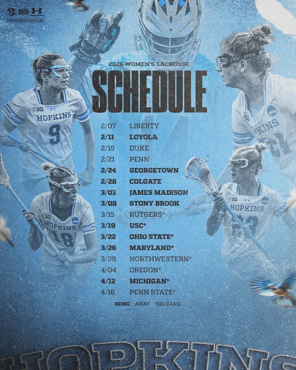 HopkinsLacrosse's tweet photo. mark your calendars… 👀

#BlueJayLacrosse https://t.co/ob3yj5Nawq