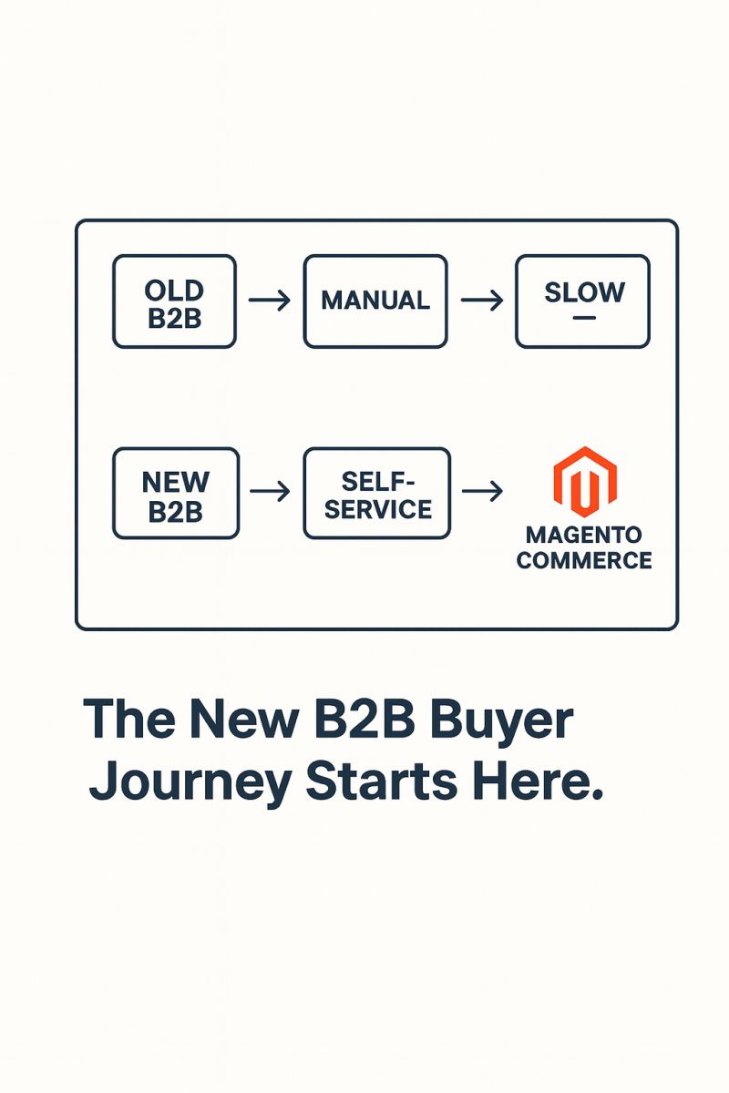 Retailers know us personally. Do we really need ecommerce?” B2B leaders ask this every day.

 But with 65% of hashtag#B2B buying moving to digital self-service, the landscape has already shifted.
And that’s exactly where Magento is changing the game: linkedin.com/pulse/how-mage…