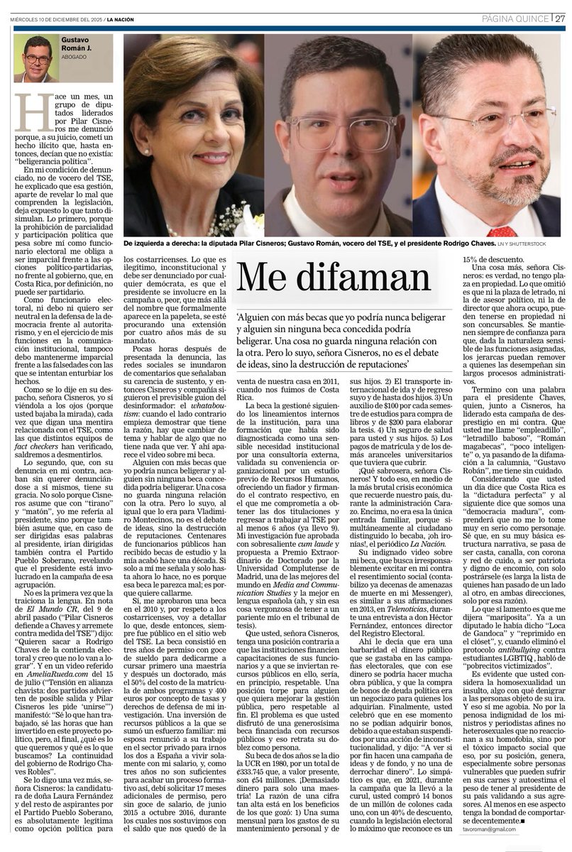 armandomayorga's tweet photo. Gustavo Román, vocero del TSE a Pilar Cisneros:
"Como se lo dije en su despacho, señora Cisneros, yo sí viéndola a los ojos (porque usted bajaba la mirada), cada vez que digan una mentira relacionada con el TSE, saldremos a desmentirlos" https://t.co/PoRLWItyj7