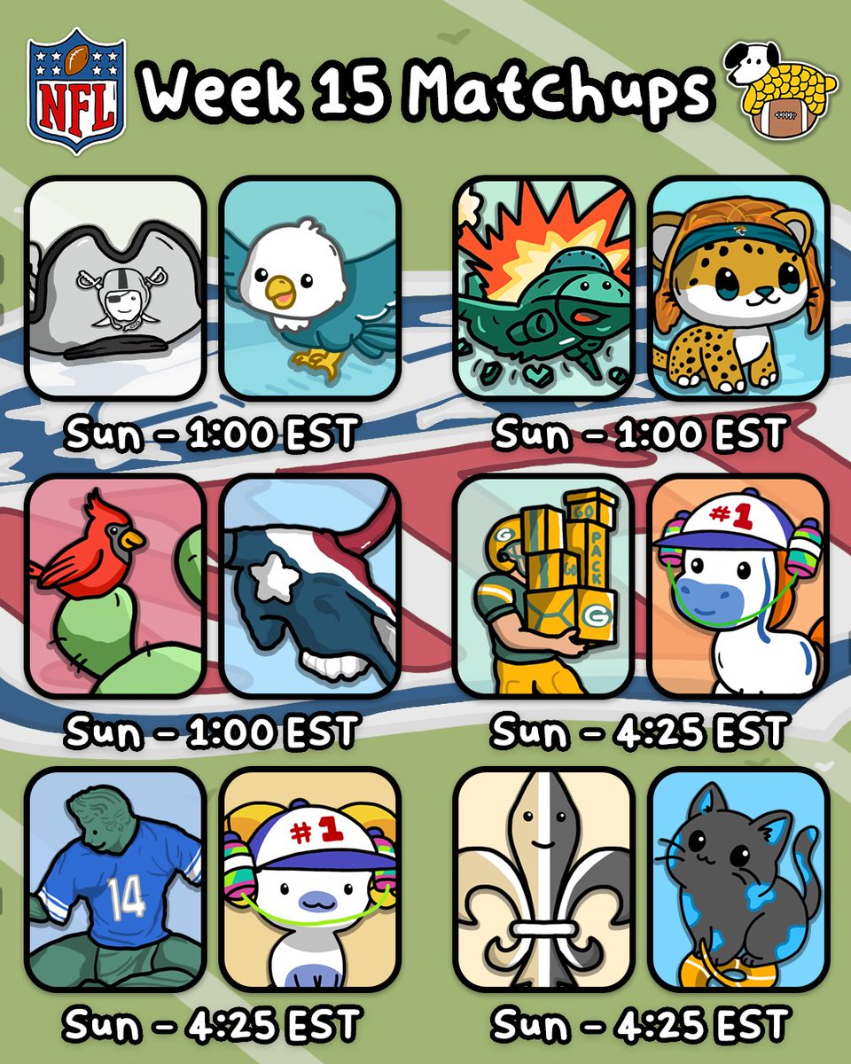 CornDoggyLOL's tweet image. NFL Week 15 Matchup Doodles 🙂