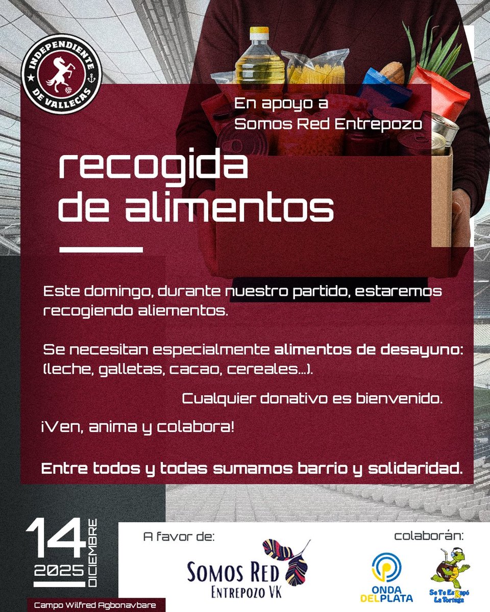 CDIVallecas's tweet image. Acércate el domingo a partir de las 15 horas y colabora con @EntreviaselPozo en la recogida de desayunos y ropa de abrigo para los más pequeños. #Barrio #Vallecas #Solidaridad C.D.M. Wilfred Agbonavbare.