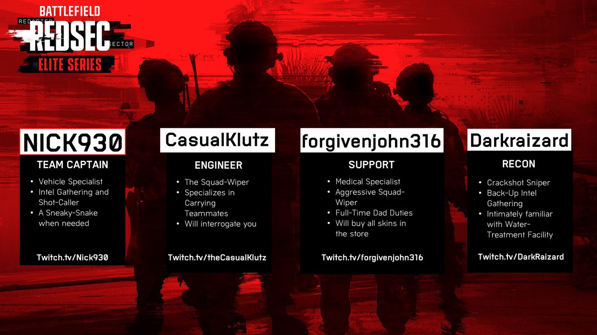 🔴LIVE

BIG TOURNEY WITH THE BOYS... $1,000,000 REDSEC TOURNAMENT WITH

<a href="/Darkraizard/">Darkraizard</a> 
<a href="/Nick930Gaming/">Nick930</a> 
<a href="/thecasualklutz/">TheCasualKlutz</a> 

LETS GET IT 

twitch.tv/ForgivenJohn316