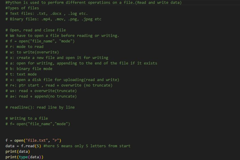 Snehalxmode's tweet photo. Python’s file handling is so versatile that you can read and write entire files with just one line of code using context managers (with open())—making it not only powerful but also safe from memory leaks!

Day 7/30 days of #30daysPythonChallenge. https://t.co/6LzLlJdJfJ