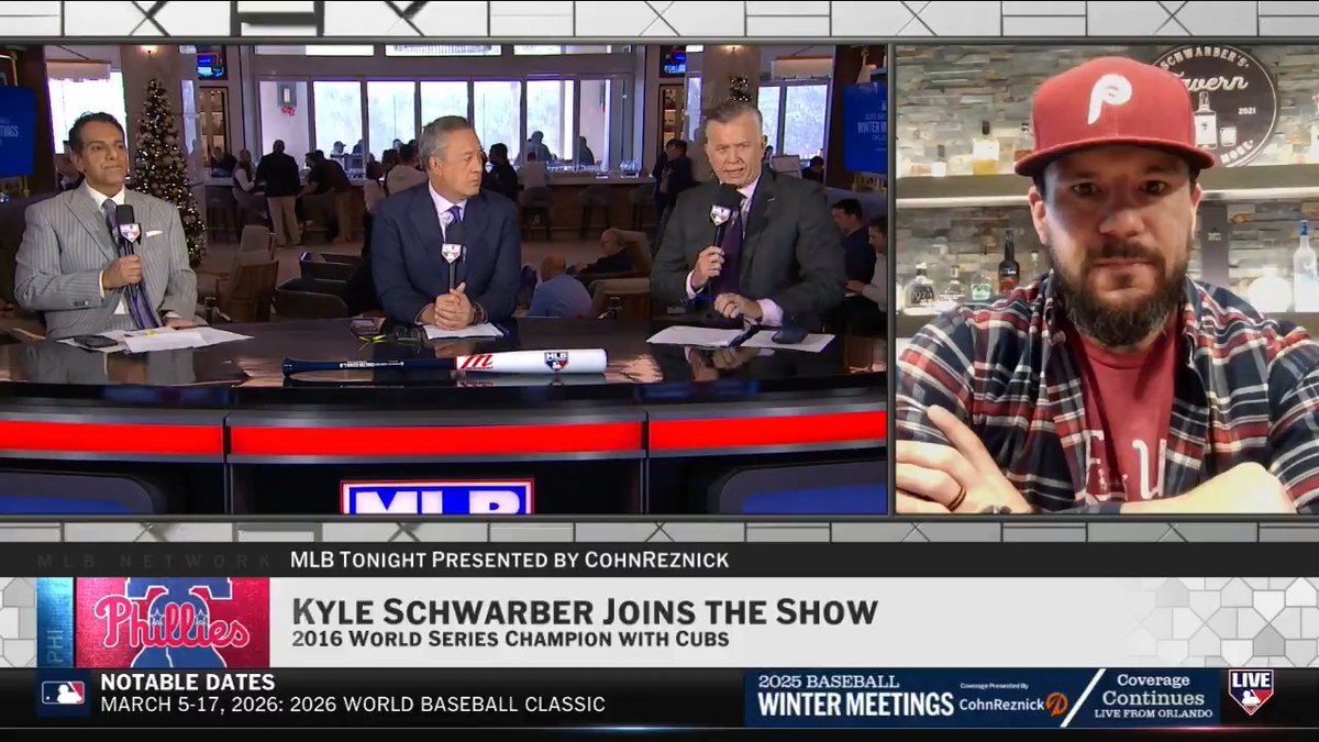 "There's a lot of unfinished business... I want to win a World Series in Philadelphia."
Kyle Schwarber shares why he re-signed with the @Phillies and the love he has for the fanbase.
MLB Network + @CohnReznick
