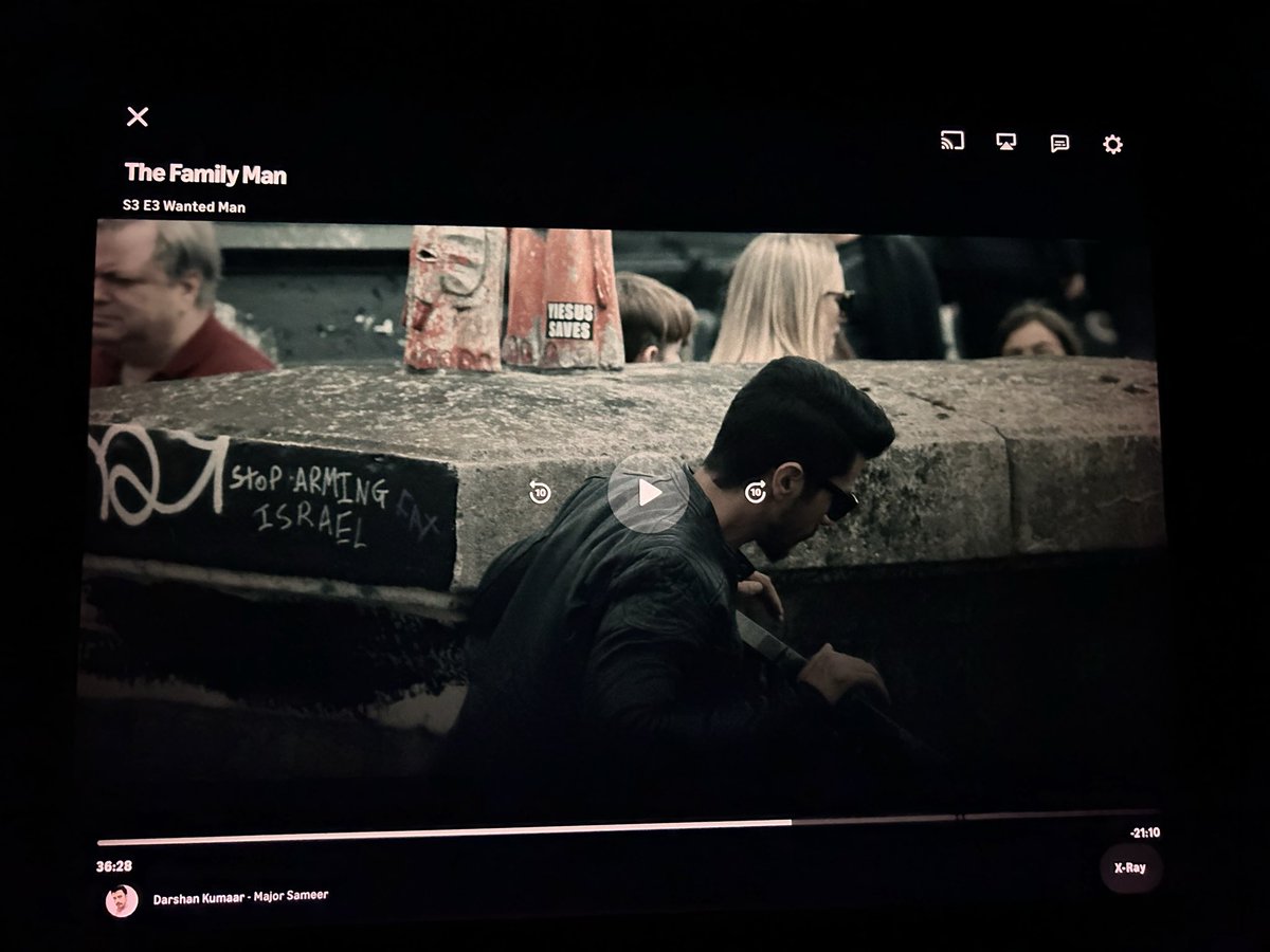 If RSS or right wing notices the background in S3E3 at 36:28 of #TheFamilyMan starring <a href="/BajpayeeManoj/">manoj bajpayee</a> <a href="/NimratOfficial/">Nimrat Kaur</a> then the trolling happening to Shrikant Tiwari in this episode might happen to the crew in real life. Ironic much? <a href="/PrimeVideoIN/">prime video IN</a> <a href="/PrimeVideo/">Prime Video</a>

#familymanseason3