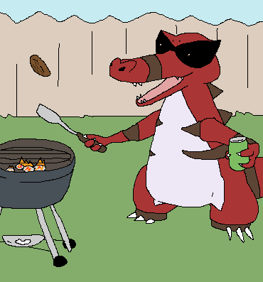RoeRichard33476's tweet image. Krookodile is manning the grill today