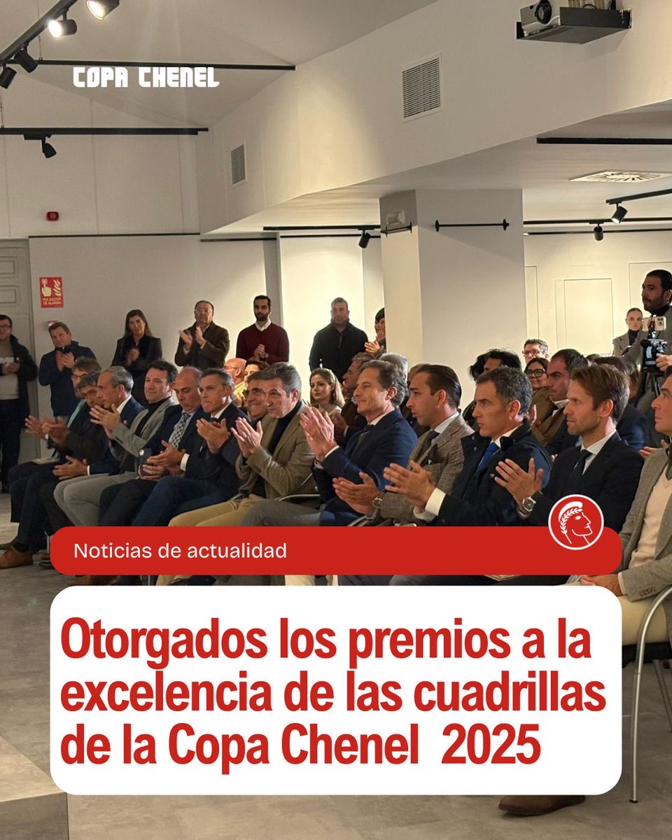 🔴 Otorgados los premios a la excelencia de las cuadrillas de la Copa Chenel y Liga Nacional de Novilladas 2025

👉🏼 Una gala donde se han premiado los puyazos, brega y banderillas de los certámenes. El banderillero Jesús Robledo “Tito”, ha recibido el reconocimiento a la