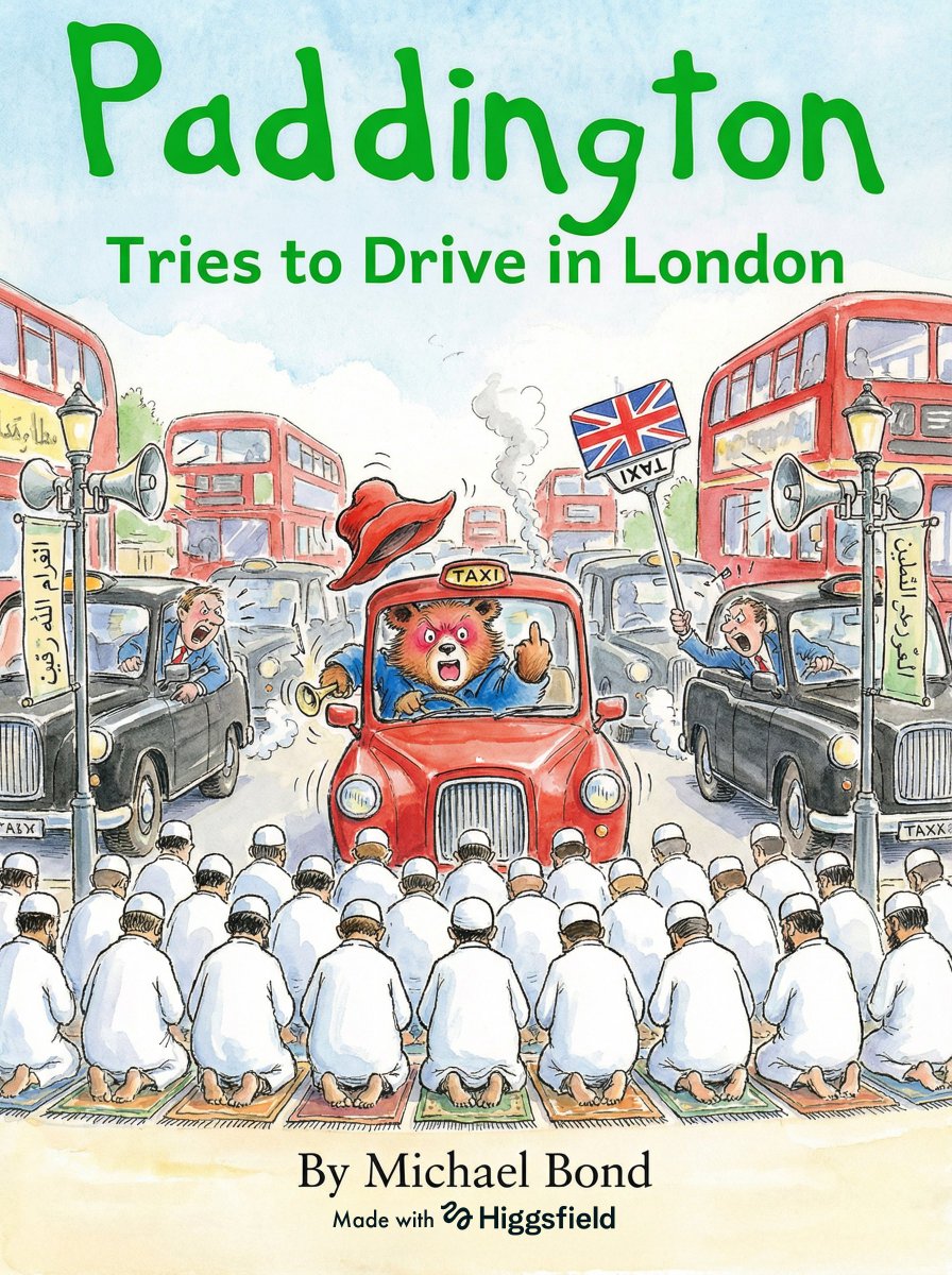 DrClownPhD's tweet image. Paddington waited five minutes and realised Britain needs to take it back.