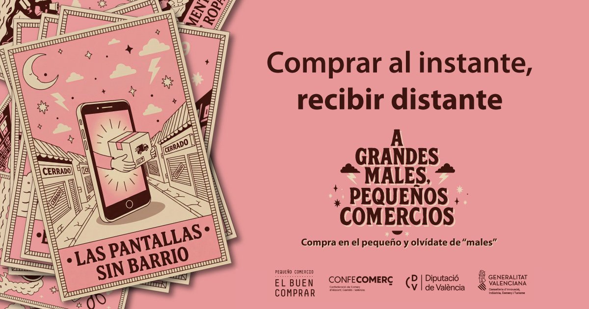 ConfecomercCV's tweet photo. Estas fiestas, cuidado con el “mal de las pantallas sin barrio”: comprar al instante está bien, pero recibir lejos vacía tu entorno.
La vida real se mueve cuando compras en tu localidad. 🎄✨
#AGrandesMalesPequeñosComercios #ElBuenComprar https://t.co/Ix9Ostd5iW