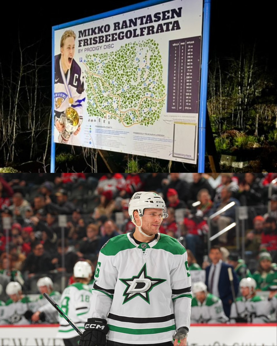 BR_OpenIce's tweet photo. Turns out Mikko Rantanen has a disc golf course named after himself in his hometown of Nousiainen, Finland 🥏⛳️

(h/t @valtterikarjula) https://t.co/TBIaz3wHTy